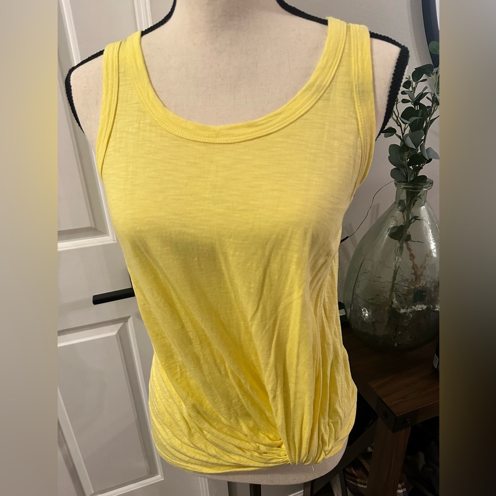 Nine Britton Yellow Fitted Tank Top